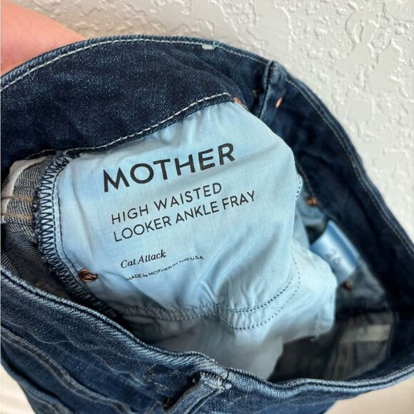 Mother High Waisted Looker Ankle Fray Cat Attack Skinny Jeans Size 26 - Picture 4 of 6